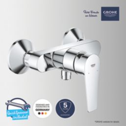 Grohe Start Edge Exposed Single Outlet Manual Chrome Wall-Mounted Shower Mixer Valve