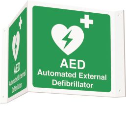 Essentials Automated External Defibrillator Projecting Sign (3D) 200mm x 400mm