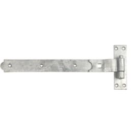 GateMate Matt Silver Cranked Band & Hook on Plate 164mm x 18" x 450mm 2 Pack