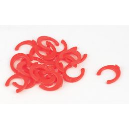 FloPlast FloFit+ Plastic Collet Clips Red 10mm 20 Pack