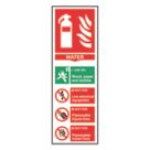 Non Photoluminescent "Fire Extinguisher Water" Sign 100mm x 300mm