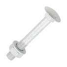 Timco Exterior Carriage Bolts Carbon Steel Organic Silver Coating M10 x 75mm 10 Pack