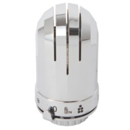 Flomasta  1/2" x 15mm Chrome Angled Modern Thermostatic Radiator Valve Head & Body