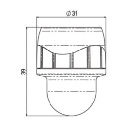 PolyPlumb Enhanced  Plastic Push-Fit Socket Ends 15mm 2 Pack