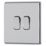 Arlec  10A 2-Gang 2-Way Light Switch  Polished Chrome