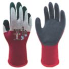 Wonder Grip WG-355 Dual  General Handling Gloves Maroon/Grey Medium