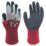 Wonder Grip WG-355 Dual  General Handling Gloves Maroon/Grey Medium