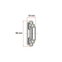 Essentials Steel Self-Closing Ball Bearing Drawer Runners 900mm 2 Pack