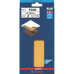 Bosch Expert C470 240 Grit 8-Hole Punched Multi-Material Sanding Sheets 93mm x 186mm 10 Pack