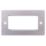 LAP  4-Module Modular Faceplate Brushed Stainless Steel