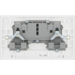 British General 900 Series 13A 2-Gang DP Switched Plug Socket White