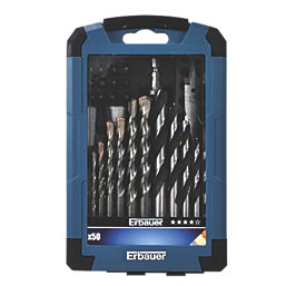 Erbauer  Multi-Material Mixed Drill Bit Set 50 Pieces