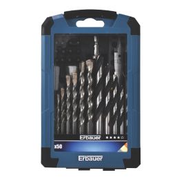 Erbauer Multi Material Mixed Drill Bit Set 50 Pieces