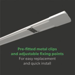 4lite Advantage Single 4ft LED IP20 Batten Light 36W 4900lm 220-240V