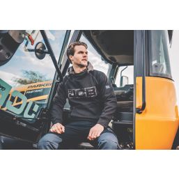 JCB Horton Hoodie Black/Grey Large 42-44" Chest