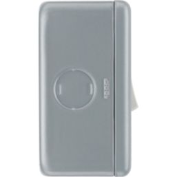 British General  20A 1-Gang DP Metal Clad Control Switch & Flex Outlet with LED with White Inserts