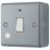 British General  20A 1-Gang DP Metal Clad Control Switch & Flex Outlet with LED with White Inserts