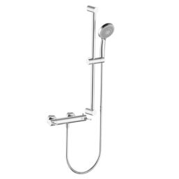Ilovik Rear-Fed Exposed Chrome Thermostatic Shower Kit