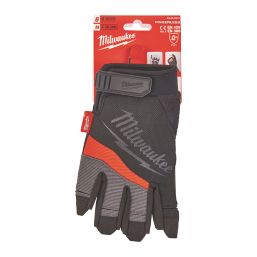 Milwaukee  Fingerless Work Gloves Black/Grey Medium