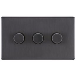 LAP  3-Gang 2-Way LED Dimmer Switch  Slate Grey