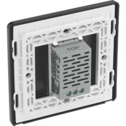 British General Evolve 1-Gang 2-Way LED Single Secondary Trailing Edge Touch Dimmer Switch  Satin Brass with Black Inserts