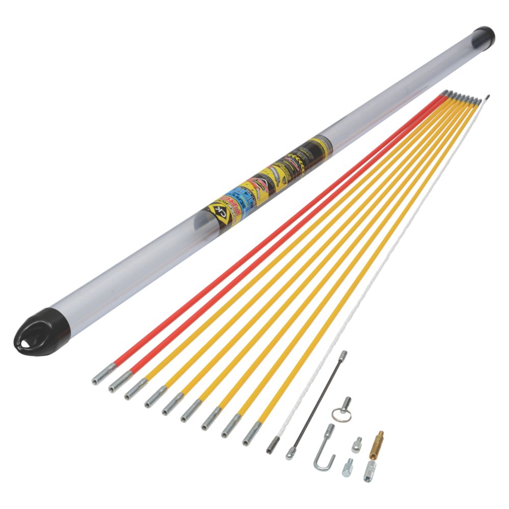 C.K MightyRod Pro Cable Rod Standard Set 10m 17 Pieces - Screwfix