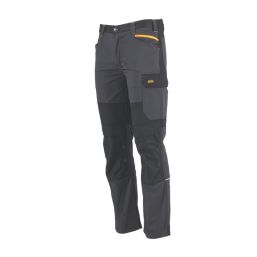Site Allman Multi-Pocket Stretch Work Trousers Grey / Black 32" W 32" L