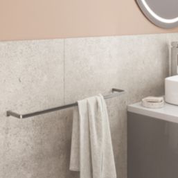 Elland Towel Rail Brushed Steel 600mm x 80mm x 20mm