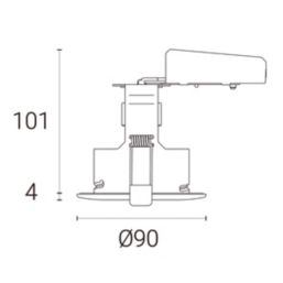 4lite WiZ Connected Adjustable  Fire Rated LED Smart Downlight Matt White 4.9W 345lm