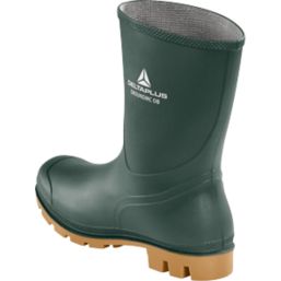 Delta Plus GROMCOBVE Metal Free  Non Safety Wellies Green-Beige Size 6