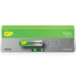 GP Batteries Super AA 1.5V Alkaline Batteries 10 Pack