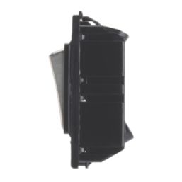 Contactum  20AX Grid DP Control Switch Brushed Steel  with Black Inserts