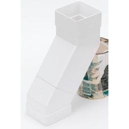 FloPlast  Square 25-65mm Adjustable Offset Bend White 65mm