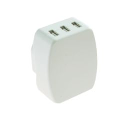 Masterplug 3-Outlet Type A Plug-In USB Charging Plug Adaptor 3.4A