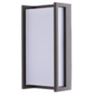 Lutec Qubo Outdoor LED Wall Light Dark Grey 15W 1300lm