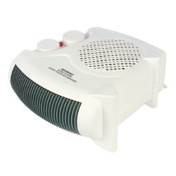 Essentials  2000W Electric Portable Fan Heater White