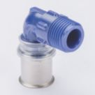 Wavin Tigris  Multi-Layer Composite Press-Fit Adapting 90° BSP Male Elbows 0.5" x 20mm 10 Pack