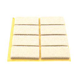 Beige Rectangular Self-Adhesive Felt Pads 20mm x 40mm 80 Pack
