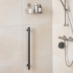 Swirl Adapt+ Straight Household Grab Rail Matt Black 600mm