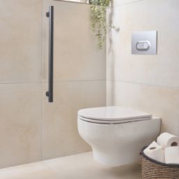 Swirl Adapt+ Straight Household Grab Rail Matt Black 600mm