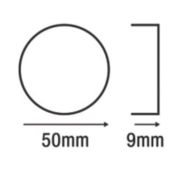 Smith & Locke  Euro Escutcheon (Single) Chrome / Black Nickel 50mm