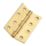Smith & Locke Polished Brass  Fixed Pin Butt Hinges 100mm x 71mm 2 Pack