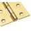 Smith & Locke Polished Brass  Fixed Pin Butt Hinges 100mm x 71mm 2 Pack