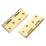 Smith & Locke Polished Brass  Fixed Pin Butt Hinges 100mm x 71mm 2 Pack
