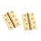 Smith & Locke Polished Brass  Fixed Pin Butt Hinges 100mm x 71mm 2 Pack