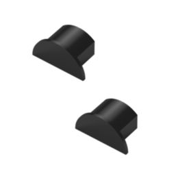D-Line Black Micro+ Trunking End Caps 20mm x 10mm 2 Pack