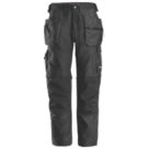 Snickers 6224 Canvas Stretch Trousers Black 39" W 32" L