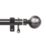 Renaissance Black Nickel Curtain Pole 19/16mm x 120-210cm
