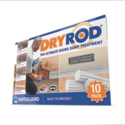 Dryzone Dryrod Damp-Proofing Rods White 180mm x 12mm 10 Pack