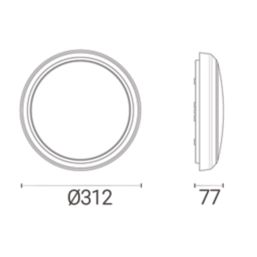 4lite  LED Smart Wall/Ceiling Light White 13W 929lm